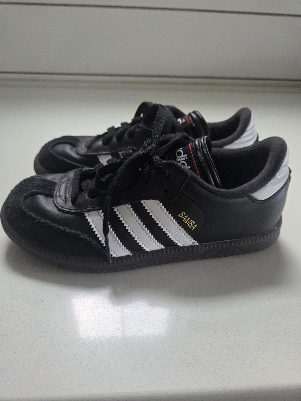 adidas Kids Samba Sneakers in Black and White - Picture 5 of 8
